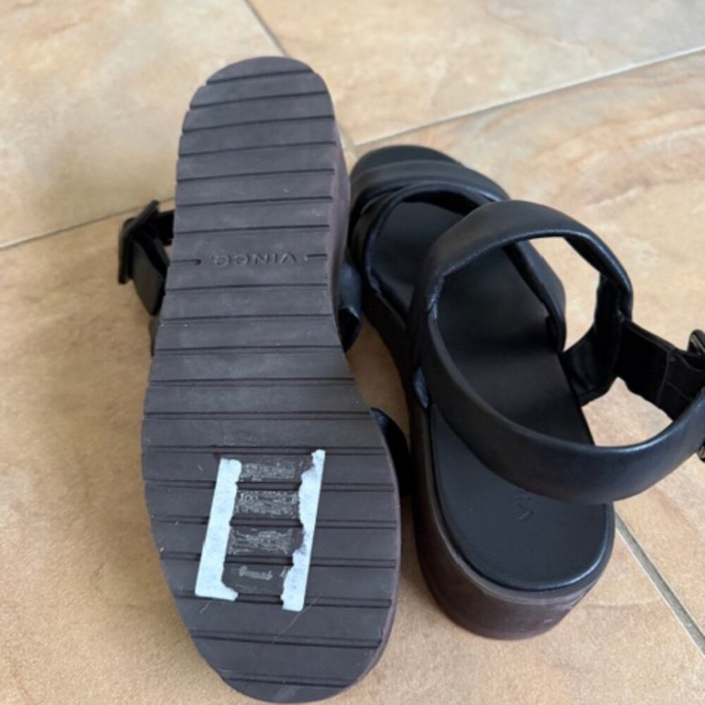 VINCE Skylar leather platform sandals 8.5 $295 NEW - Picture 7 of 7